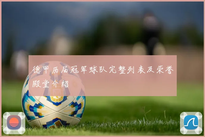 德甲历届冠军球队完整列表及荣誉殿堂介绍